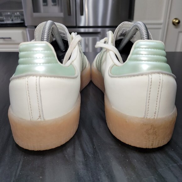 Adidas Womens Samba Sambae Size 10 Sneakers White Lime Green IG1947 (#2258) - Picture 7 of 15